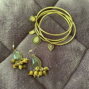 Bracelets and earrings